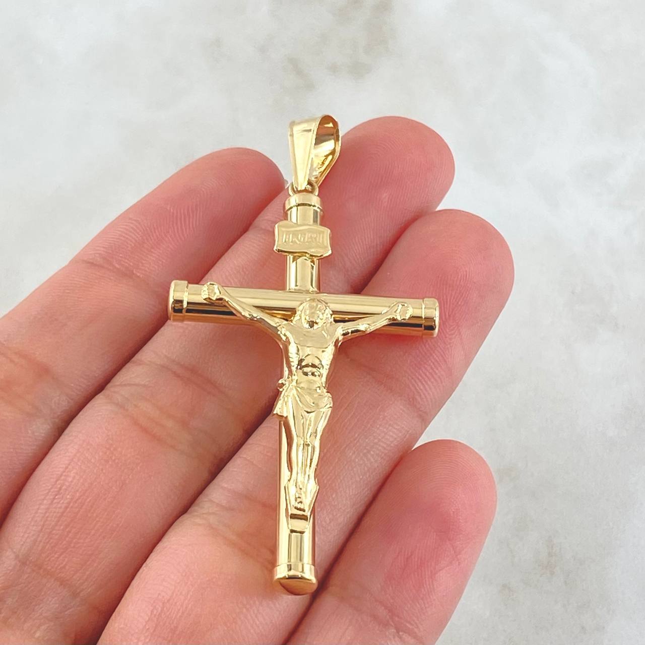 Pendant Christ Cross 3.05gr / 5.7cm / 18K Gold ©
