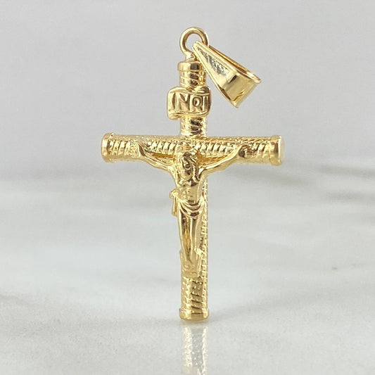 Dije Cruz Cristo 1.25gr / 1 1/2 in / Oro Amarillo 18K