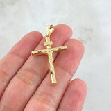 Dije Cruz Cristo 1.7gr / 1 3/4 in / Oro Amarillo 18K