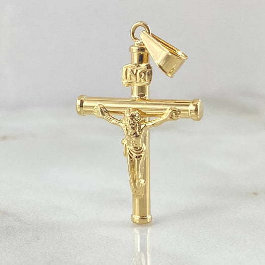 Dije Cruz Cristo 1.25gr / 1 1/2 in / Oro Amarillo 18K *