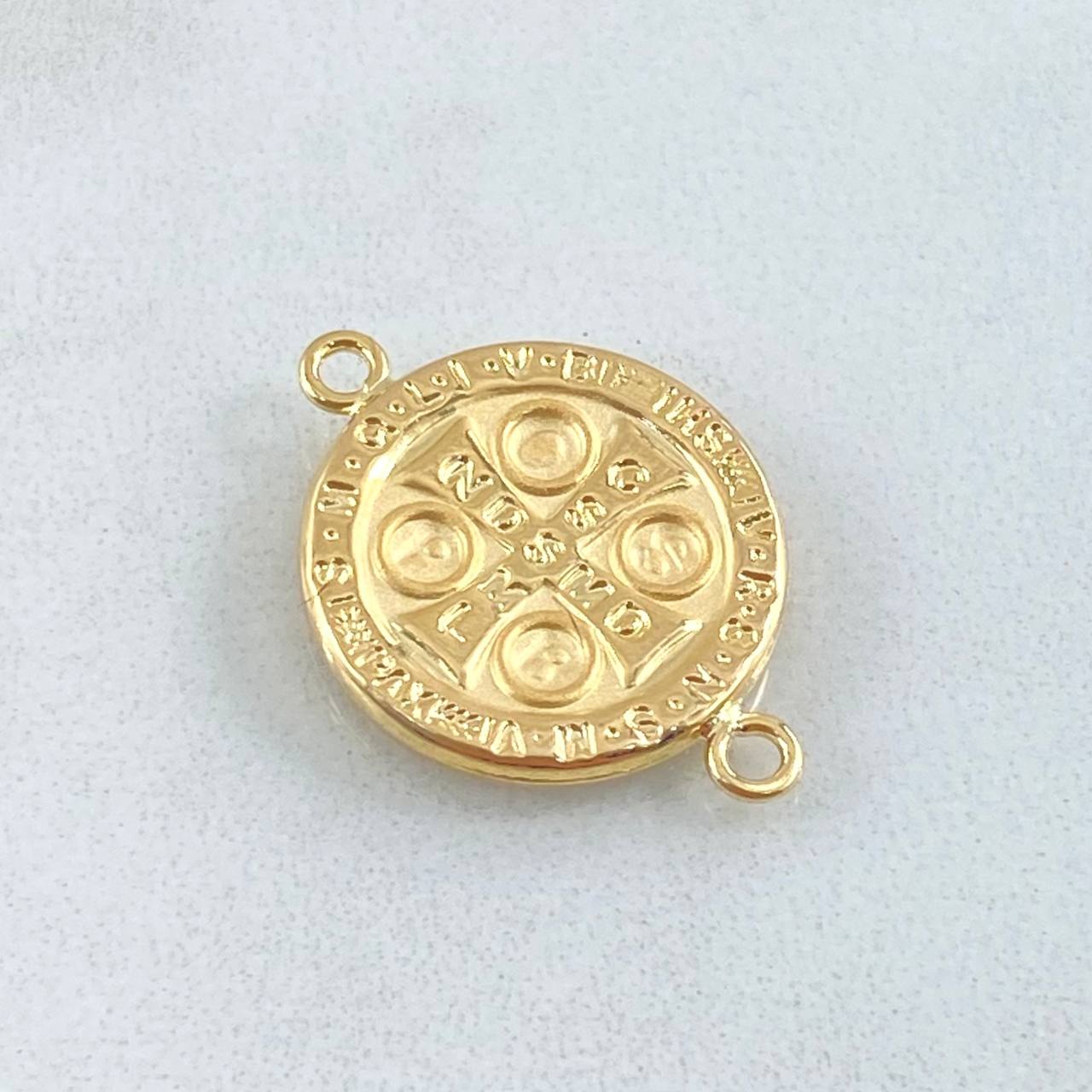 Herraje Medalla De San Benito 1.35gr / 2.3cm / Oro 18K ©