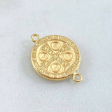Herraje Medalla De San Benito 1.35gr / 2.3cm / Oro 18K ©