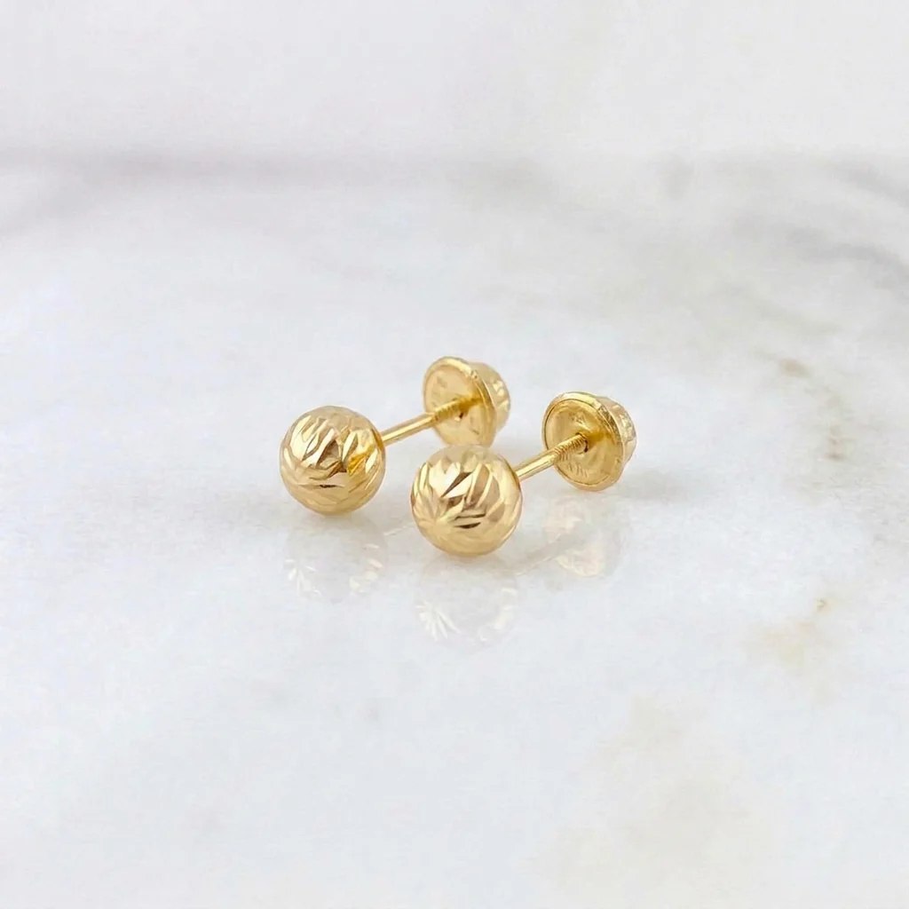 Topos Bola Diamantada 0.6g / in / 5mm Oro Amarillo 18K