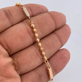 Military Bracelet Rectangular Link 6.75gr / 8.5in / 18K Gold &