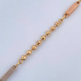 Military Bracelet Rectangular Link 6.75gr / 8.5in / 18K Gold &