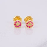 Topos Circulo Tupido 0.65g / in / 4.9mm Oro Amarillo 18K