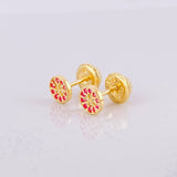 Topos Circulo Tupido 0.7g / in / 4.9mm Oro Amarillo 18K
