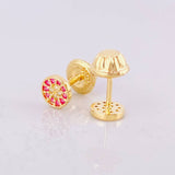 Topos Circulo Tupido 0.7g / in / 4.9mm Oro Amarillo 18K