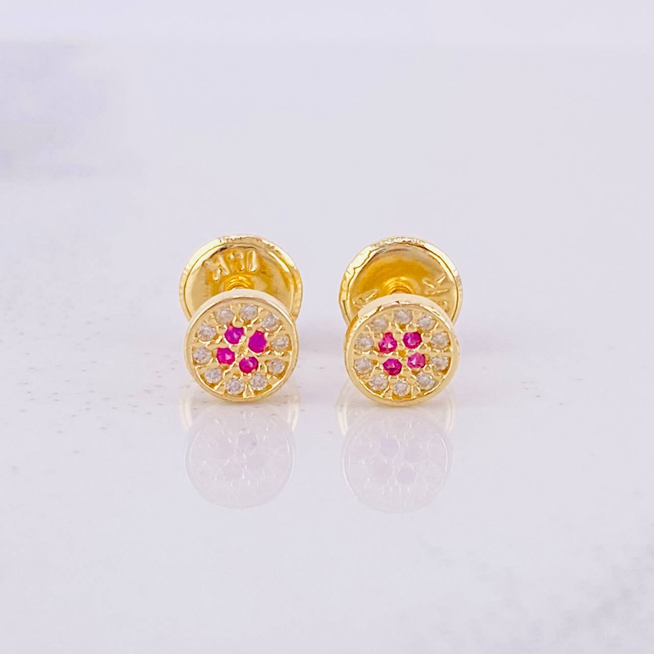 Topos Centro Destello 0.7g / in / 4.8mm Oro Amarillo 18K