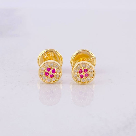 Topos Centro Destello 0.7g / in / 4.9mm Oro Amarillo 18K