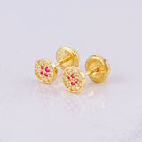 Topos Centro Destello 0.7g / in / 4.8mm Oro Amarillo 18K