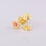 Topos Centro Destello 0.7g / in / 4.9mm Oro Amarillo 18K