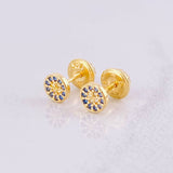 Topos Circulo Tupido 0.7g / in / 4.9mm Oro Amarillo 18K
