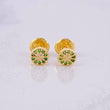 Stud Earrings Dense Circle 0.7g / in / 4.9mm Yellow Gold 18K
