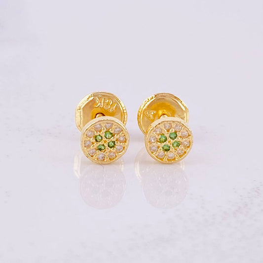 Topos Centro Destello 0.7g / in / 4.9mm Oro Amarillo 18K