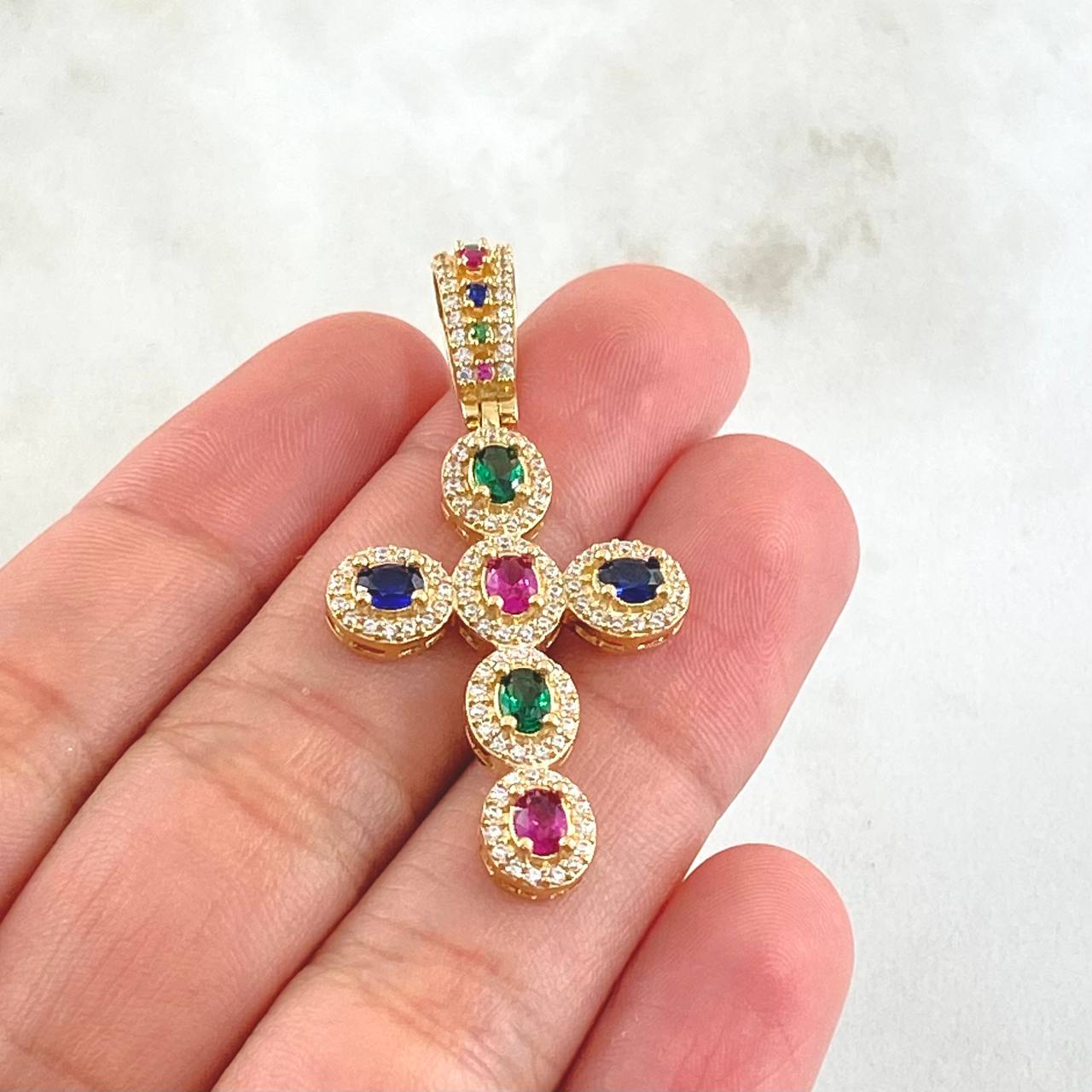 Pendant Dense Cross 4.95gr / 4.5cm / 18K Gold *