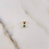 Pendant Bezel 0.2gr / 0.8cm / Emerald 3pts 18K Yellow Gold &