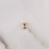 Pendant Bezel 0.2gr / 0.8cm / Emerald 3pts 18K Yellow Gold &