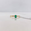 Solitaire Ring Rectangle 1gr / T5 1/4 / Emerald 30pts 18K Yellow Gold (Jewel) &