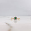 Solitaire Solitaire Halo 1.75gr / T5 / Emerald 08pts Diamonds 07pts 18K Yellow Gold (Jewel) &