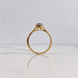 Solitaire Solitaire Halo 1.75gr / T5 / Emerald 08pts Diamonds 07pts 18K Yellow Gold (Jewel) &