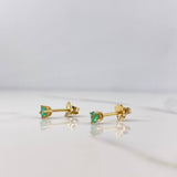 Topos 0.8gr / Esmeraldas 25pts Oro Amarillo 18K (Joya) &