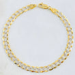 Cuban Links Bracelet 8gr / 8 1/4 in / 5.7mm Two Yellow White Gold +3 18K