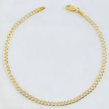 Pulso Cubano 2.2gr / 7 in / 2.6mm Dos Oros Amarillo Blanco +3 18K