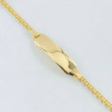 Pulso Bebé Chino Placa Rectangular 2.6gr / 6 in / 2.2mm Oro Amarillo +1 18K ©