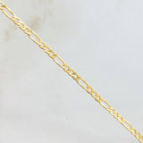 Pulso Figaro 1.25gr / 7 3/4 in / 2.5mm Oro Amarillo +1 18K