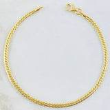 Flat Snake Bracelet 1.75gr / 7 in / 2.5mm Yellow Gold +3 18K *