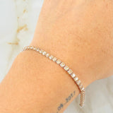 Pulso Tennis 5.7gr / 7 1/2 in / 2.8mm Oro Blanco +4 18K