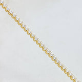 Pulso Tennis 3.8gr / 7 1/4 in / 2.1mm Oro Amarillo +4 18K ©