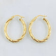 Candongas Mary Ovalada 2.6gr / 1 in / Oro Amarillo 18K *