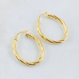 Candongas Mary Ovalada 2.6gr / 1 in / Oro Amarillo 18K *