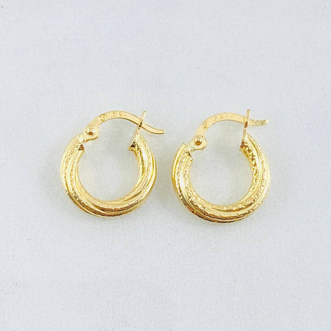 Hoop Earrings Lizy 1.25gr / 1/2 in / Yellow Gold 18K