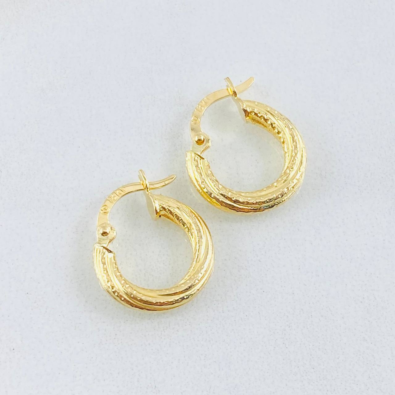 Hoop Earrings Lizy 1.25gr / 1/2 in / Yellow Gold 18K