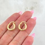 Hoop Earrings Lizy 1.25gr / 1/2 in / Yellow Gold 18K