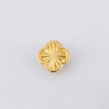 Herraje Trebol Dorado 0.6gr / 1/2 in / Oro Amarillo 18K *