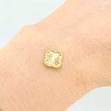 Herraje Trebol Dorado 0.6gr / 1/2 in / Oro Amarillo 18K *