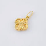 Dije Trebol Dorado 0.6gr / 3/4 in / Oro Amarillo 18K ©