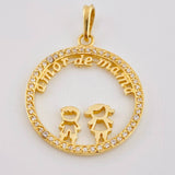 Dije Amor de Mamá 4.05gr / 1 1/4 in / Oro Amarillo 18K
