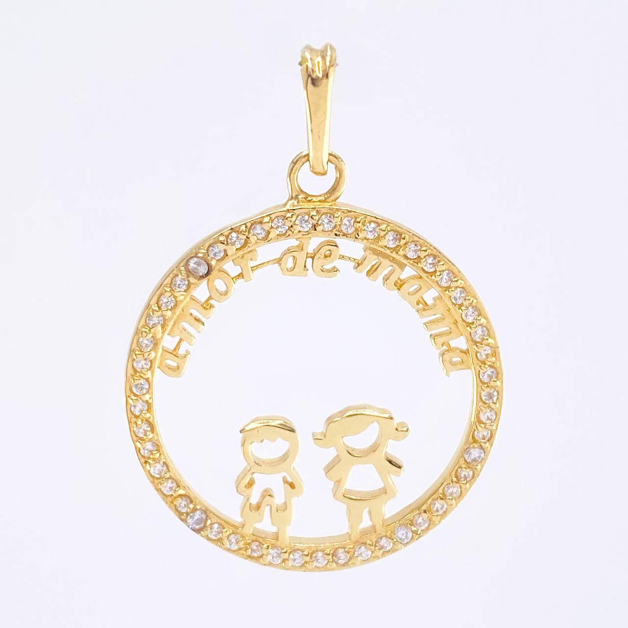 Dije Amor de Mamá 4.05gr / 1 1/4 in / Oro Amarillo 18K