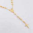 Rosario Virgen Milagrosa Cruz Lisa 10gr / 19 3/4 in / 4mm Oro Amarillo 18K