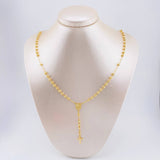 Rosario Virgen Milagrosa Cruz Lisa 10gr / 19 3/4 in / 4mm Oro Amarillo 18K
