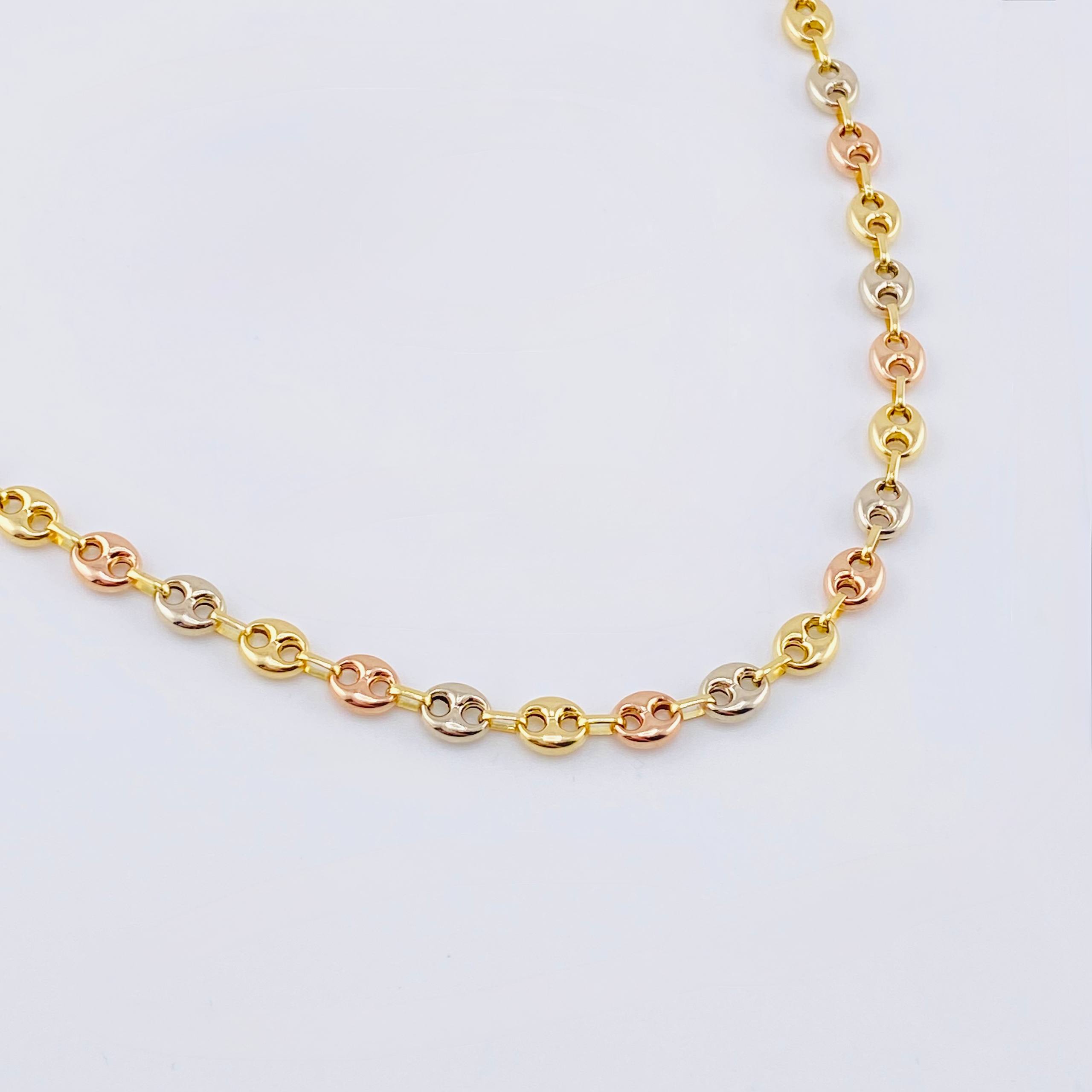 GC Chain 9.8gr / 20 in / 5.4mm Tri-Color Gold 18K ©