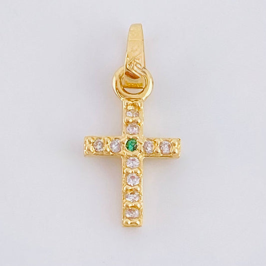 Dije Cruz Tupida 0.5gr / 1/2 in / Oro Amarillo 18K