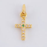 Dije Cruz Tupida 0.5gr / 1/2 in / Oro Amarillo 18K