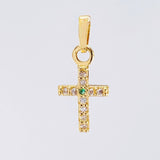 Dije Cruz Tupida 0.5gr / 1/2 in / Oro Amarillo 18K