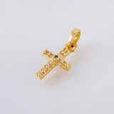 Dije Cruz Tupida 0.5gr / 1/2 in / Oro Amarillo 18K